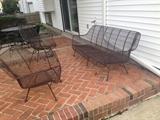 MID-CENTURY 3 PC OUTDOOR METAL FURNITURE