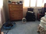CD player, CDs, Broyhill High Boy Dresser, Exercise equipment