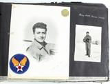 Lot#:	15
Description:	Military Photo Album Packed with Vintage Photos
A vintage WWII Military Photo Album packed with very interesting photos from what appear to be World War II. The album has a winged propeller on the front. The album opens with the following photos: United States Army Air Force signed photo with period patch, 1944 Meal Ticket, Lowry Field Card, Group photo, Old car with Lowry Field Plates, 1943 Barrack photos Jeeps, Motorcycles, Trucks, Guns, Bombs, B-17 & A-29 Airplanes, P-39 Airplanes, A-29 Airplanes, 1944 Bartow Florida Photos, Old Trainer Plane photos, New Guinea Photos, Danny Kaye U.S.O Photos with Women, No Commissioned Offices Club Cards, Letters, Postcards and more. Even a few pressed Butterflies and a few Japanese military currency certificates. This album appears to be assembled by Pvt. Salvatore R. Fiannaca a military photographer. A fantastic piece of history.