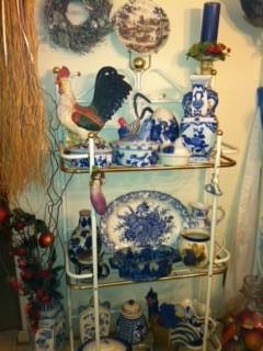 Several blue pottery peices. Excellent condition