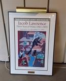 Signed Jacob Lawrence poster - with light
