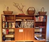 Books & more baskets - entertainment center is not for sale (sorry!)
