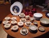 Assorted Heath pottery, set of 6 Apilco/Guy Buffet plates with sommeliers (France) - from Williams Sonoma