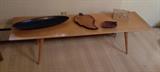 Mod blonde coffee table - 5 ft. long