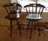 Pair of swivel bar stools