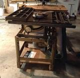 Craftsman bench saw 10-inch tilting arbor - sitting on Craftsman Heavy Duty power tool bench (No. 10425)