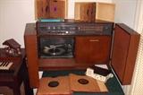 Vintage General Electric (Wall Hanging or Table Top Stereo system with AM FM and Turntable.