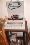 Smith Corona Typewriter.  Typewriter table.
