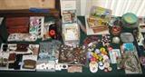 Collectibles, pins, old glasses, cigarette lighters, yoyo's, ash trays, 