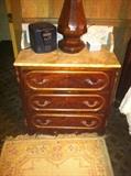 Flame mahogany Victorian racetrack chest with pullout towel bars
