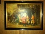 Framed Foxhunting print 