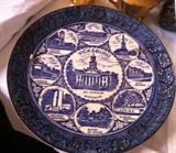 Oversized Vicksburg flow blue plate