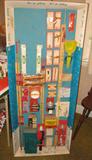 vintage rods lure lets go fishing display 1950s? 60s