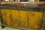 Outstanding 8 foot White Oak Log Bar w/ 4 Stools (Chain Saw), very nice!