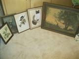 Framed art and some unframed art and northern pump prints