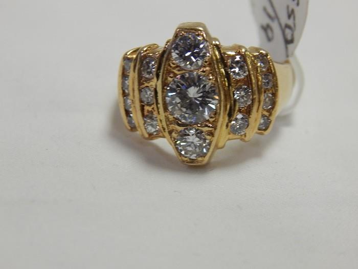 14 k gold diamond ring