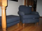 Navy Club Chair and Ottoman