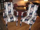 Pair Floral Chintz Arm Chairs