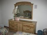 Pine Dresser w/mirror (hand-painted detail)