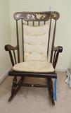 Rocking Chair Stenciled wood rocking chair. 24x26x39