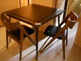 retro stackable card table set