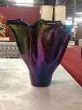 Purple Iridescence Artistic Crystal Vase