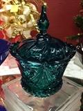Green Polish Crystal Candy Dish