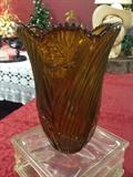 Amber Polish Crystal Vase