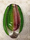 Murano Style Green and Pink Vase
