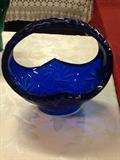 Blue Polish Crystal Basket