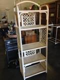 White Wicker Shelf