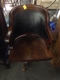 Leather Back Roll Chair