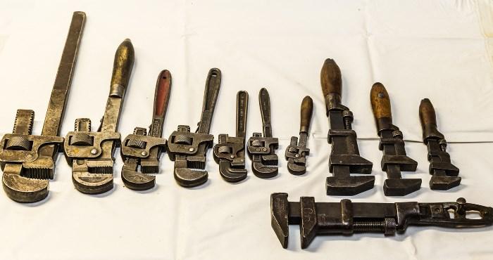 Vintage Tools; adjustable wrenches