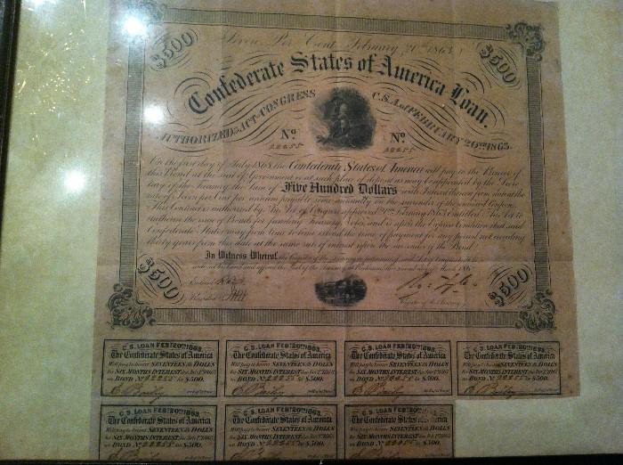Confederate bonds--all original