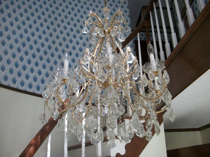 Gorgeous HUGE Crystal Chandelier--three more smaller ones are available for sale