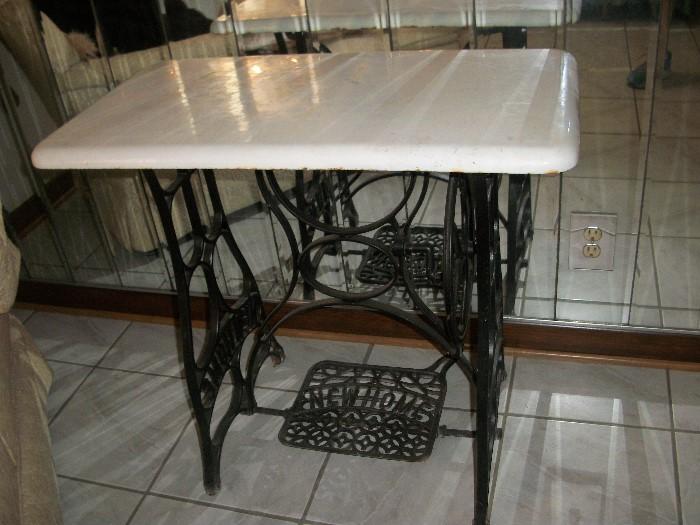 vintage cast iron sewing machine table
