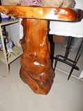 neat wood  accent table