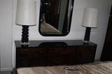 Matching Dresser with Mirror and Lamps