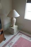 Beautiful Glass Table & Lamp