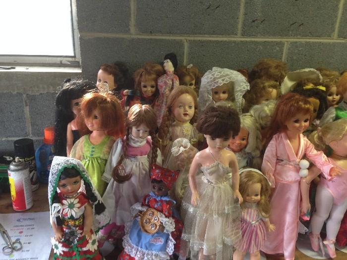 Numerous dolls of all sizes/shapes