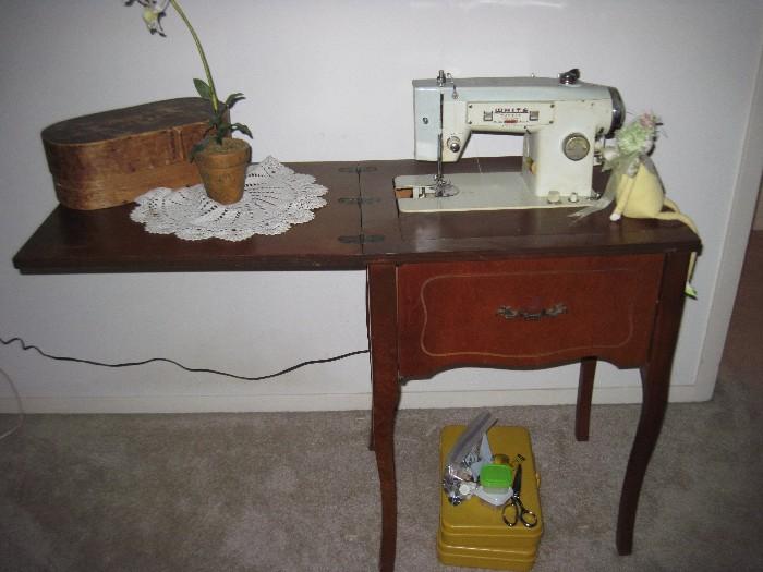 White Sewing machine