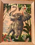 Vintage Paint by Number Elephant