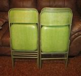 Four vintage Samsonite folding chairs