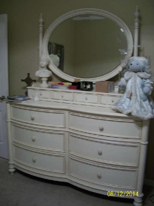 Home and Garden 8 drawer dresser with mirror, the top 2 drawers are for jewelry.
