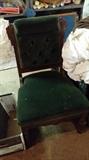 Nice antique side chair, love the velvet!