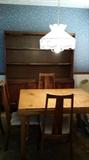 Mid Century Dining Table & Chairs, perfect for the refinisher. The china cabinet is mid century Hooker, also need some love :)
