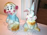 1950'S TOY CERAMIC BANKS.
VERY HARD TO FIND.