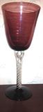 BLENKO GLASS GLOBLET
CIRCA 1937
HAND BLOWN WITH OPAQUE AIR TWIST STEM