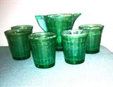 1940'S AKRO AGATE CHILDS WATER SET.