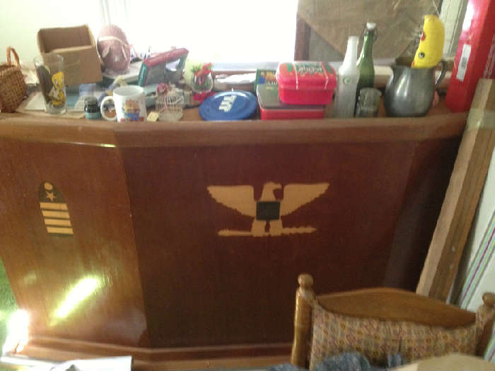 1960'S  MILITARY WOOD BAR FROM CUBA